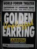 Golden Earring show poster Den Haag January 31, 2009